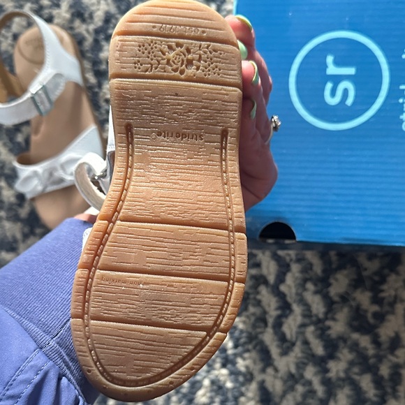 Stride Rite White Bow Strap Girls' Sandals - Picture 3 of 6